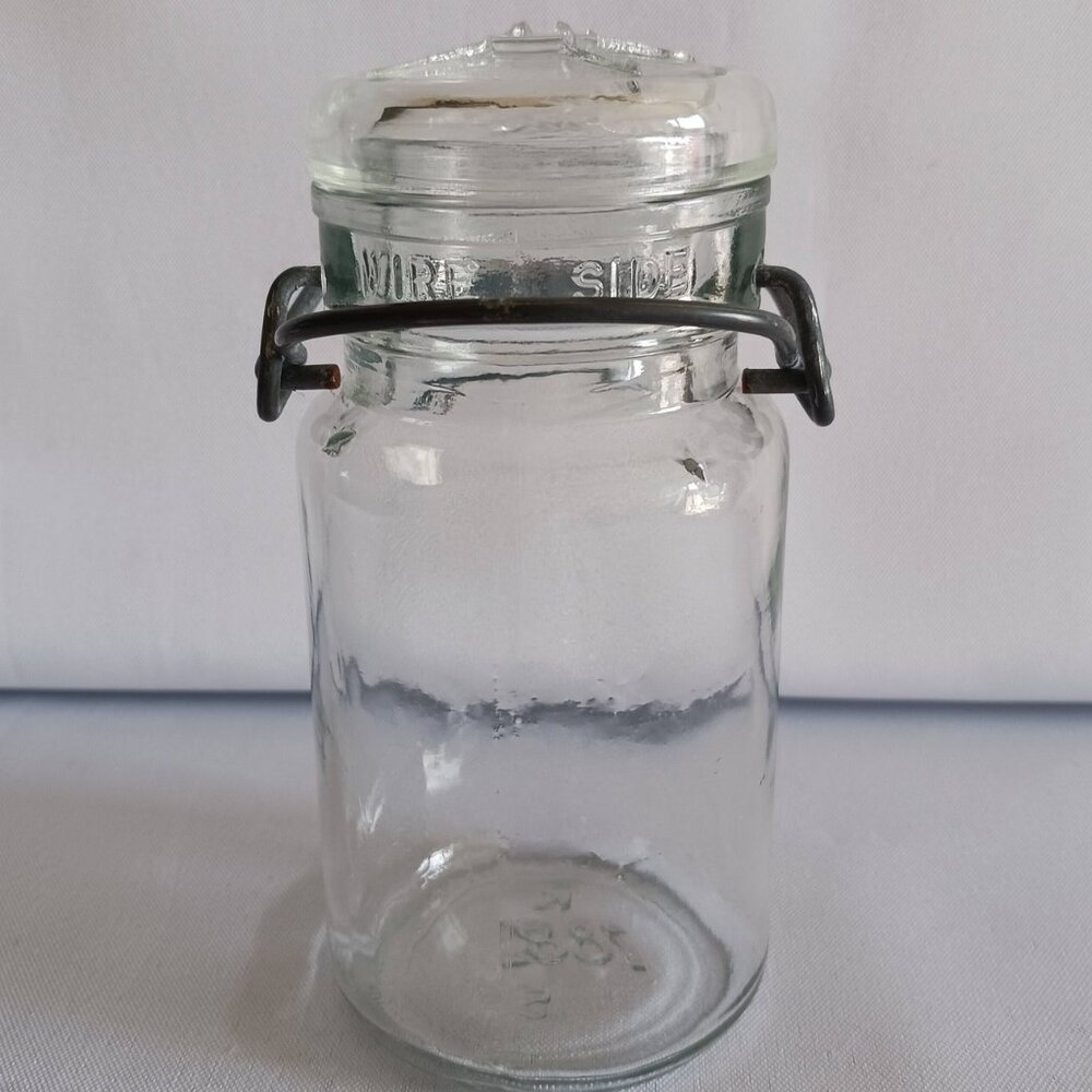 Vintage Wheaton #1881 Canning Jar W/Lid & Wire Clasp